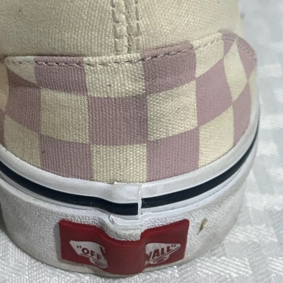 Vans Off The Wall Checkered Slip-On size 5.5 Men/ 7 Women Light Blue And White. - Picture 6 of 15